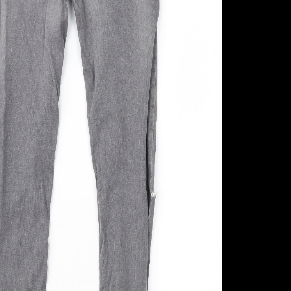 Pull&Bear Womens Grey Denim Skinny Jeans Size 8 L25 in