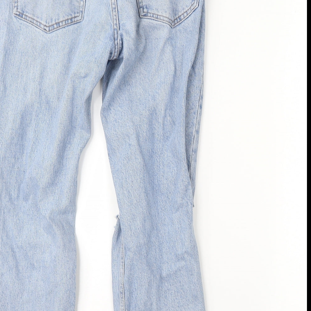 Topshop Womens Blue Denim Straight Jeans Size 28 in L30 in