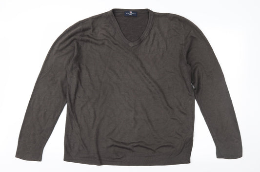 Mens UK Size L Blue Harbour Brown Pullover Jumper