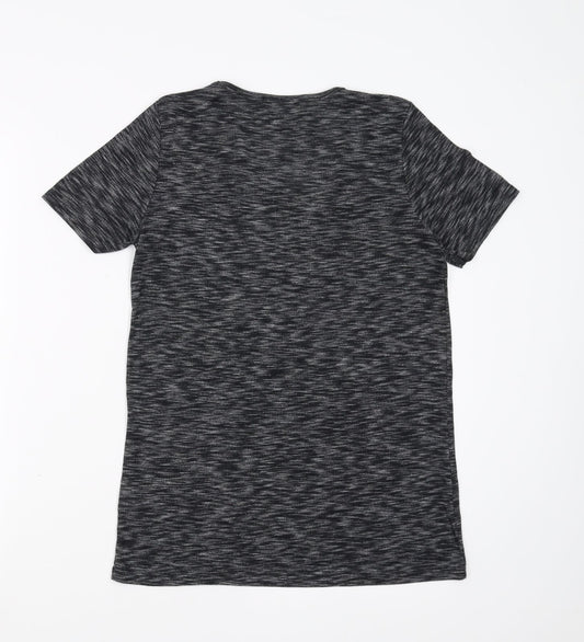 Papaya Womens Grey Basic T-Shirt Size 10 - Cut out detail