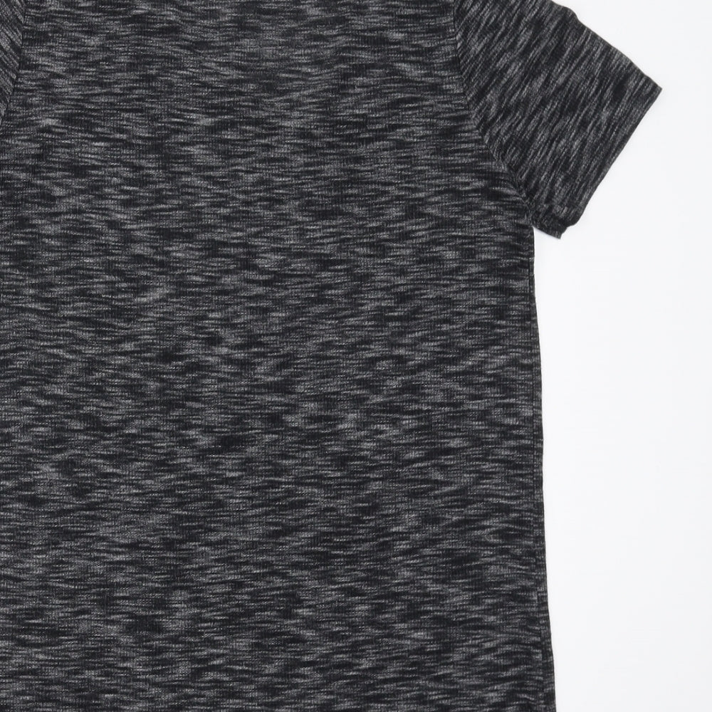 Papaya Womens Grey Basic T-Shirt Size 10 - Cut out detail