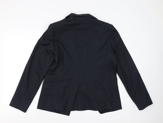 NEXT Womens Blue Striped  Jacket Suit Jacket Size 16