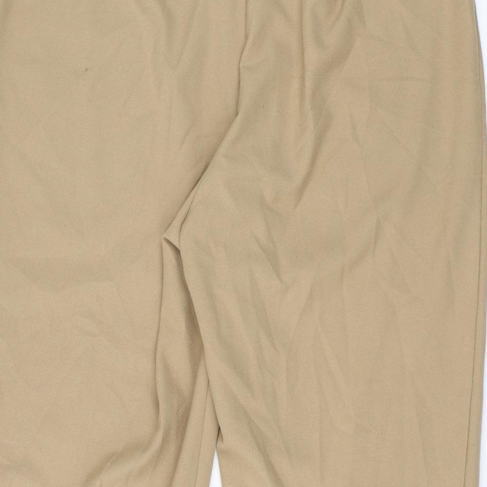 Womens UK Size 20 Agenda Regular Fit Cropped Beige Trousers