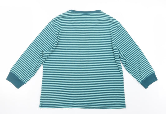 Fabrizio Womens Green Striped Pullover Jumper Size XL