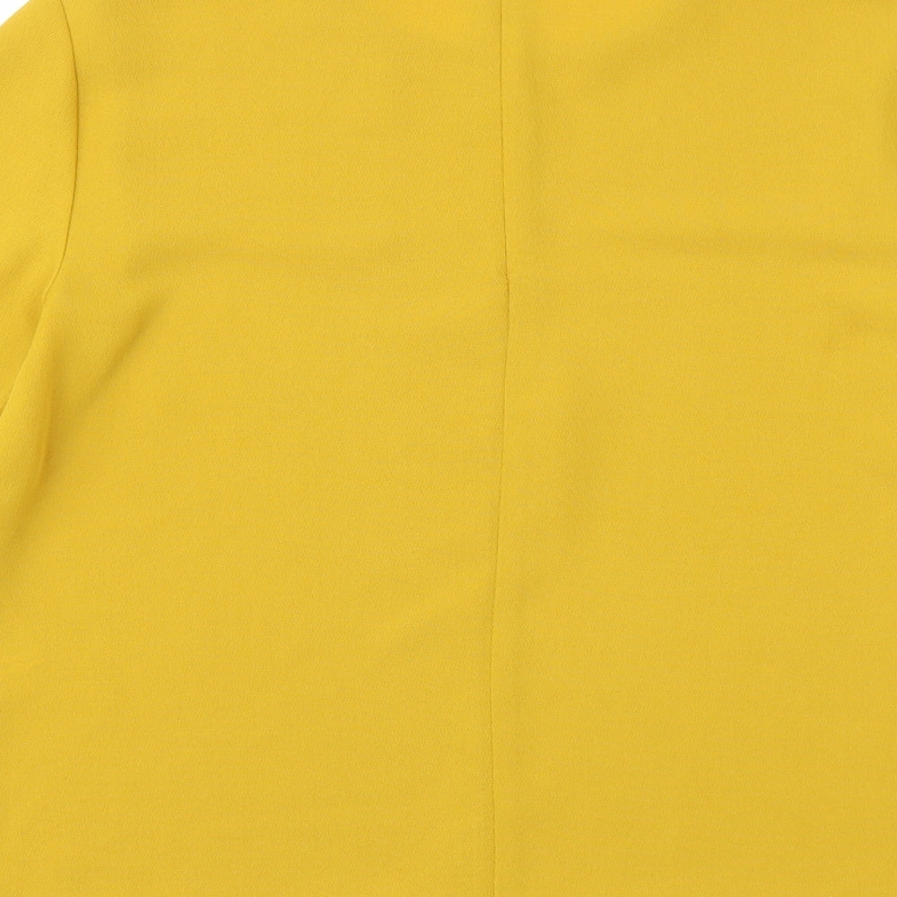 Womens UK Size 6 TOPSHOP Yellow Basic Blouse