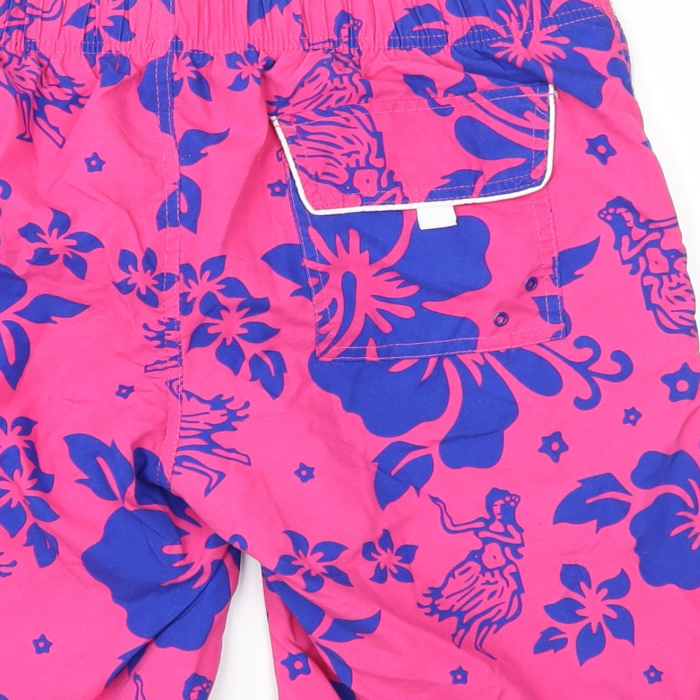 Active Mens Purple Floral  Sweat Shorts Size L