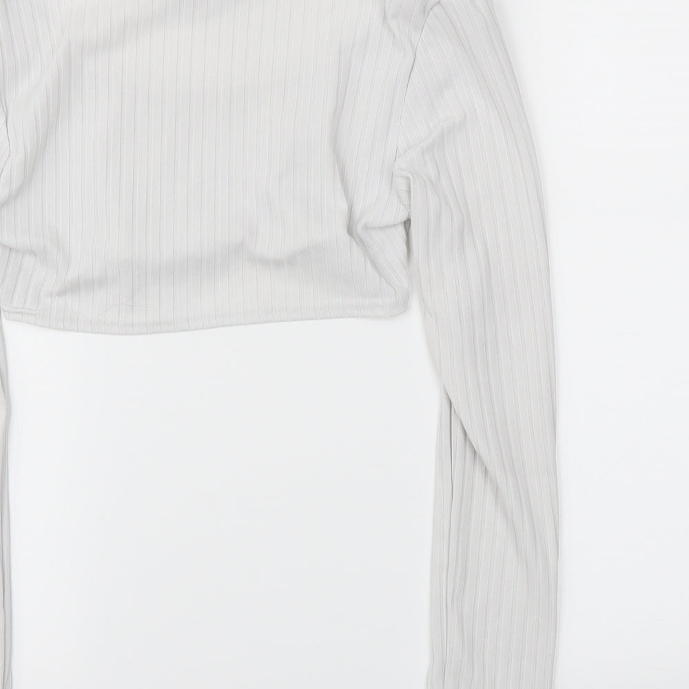 Pretty Little Thing Womens White Basic T-Shirt Size 10