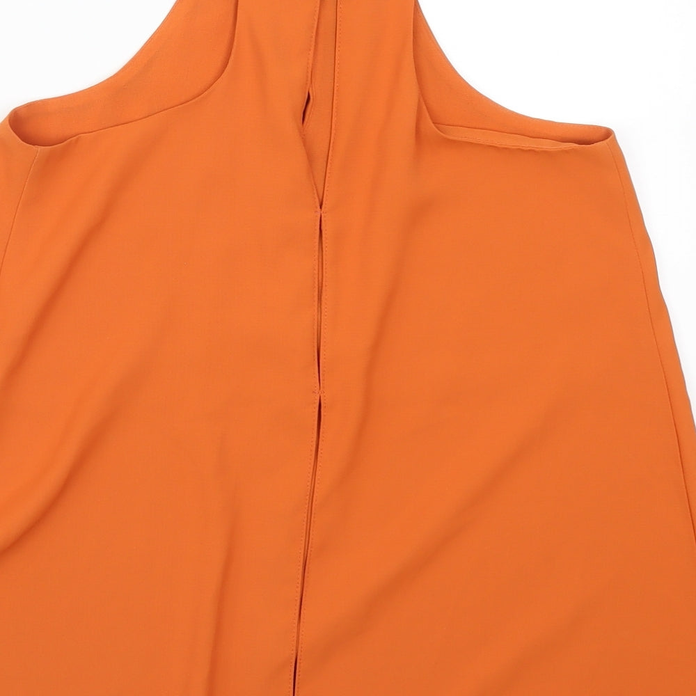 Womens UK Size 8 River Island Orange Basic Tank
