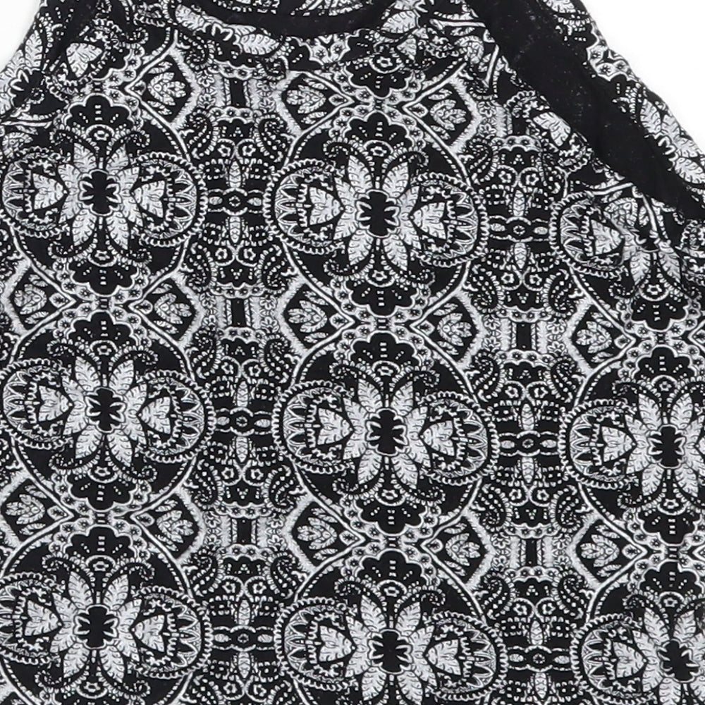 Miss Selfridge Womens Grey Geometric Cropped Tank Size 8