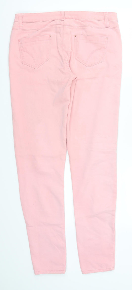 Denim Co Womens Pink Denim Skinny Jeans Size 10 L29.5 in