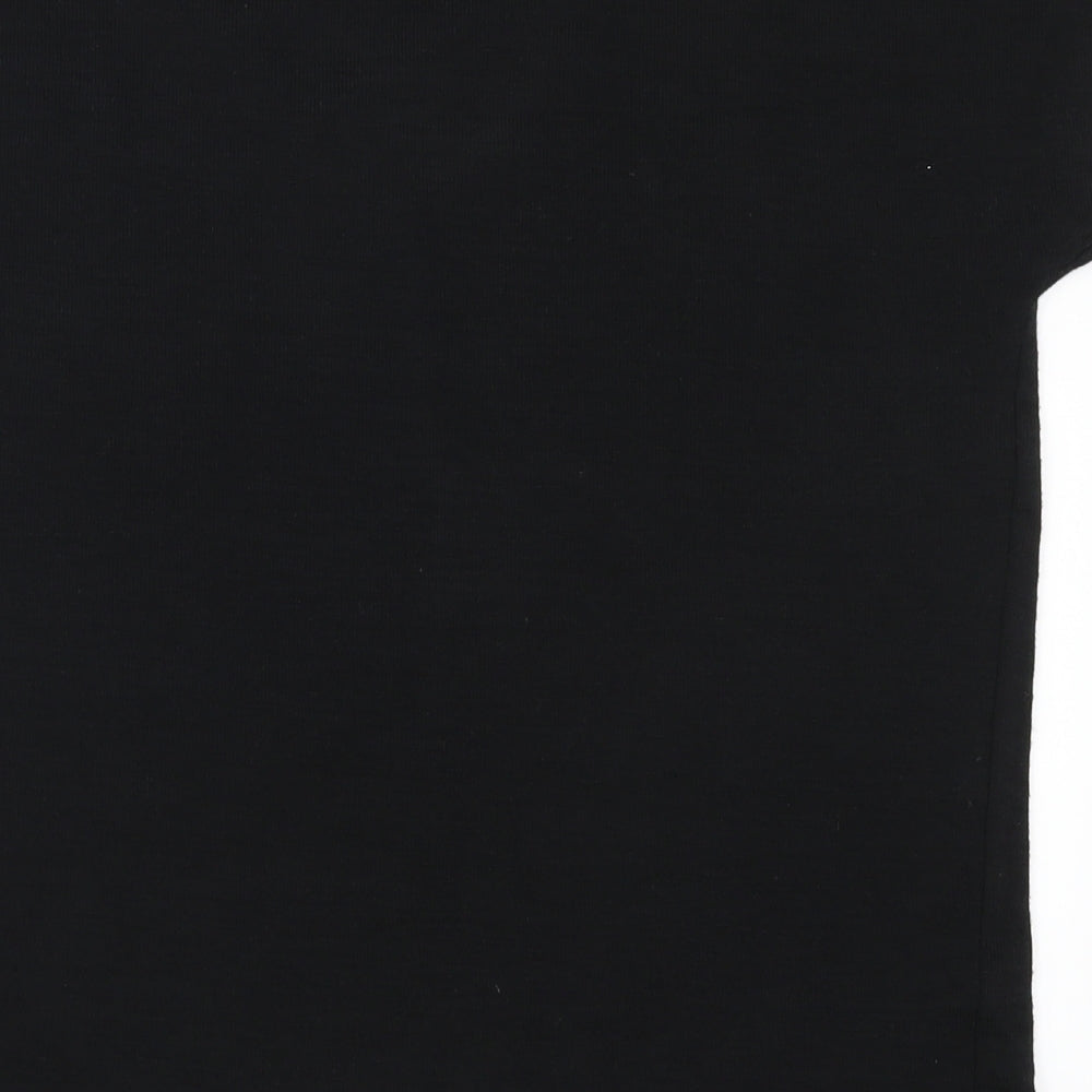 Womens UK Size S New Look Black Basic T-Shirt