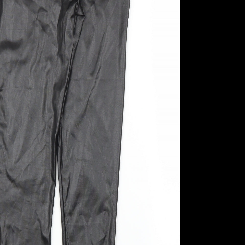 Womens UK Size 6 Boohoo Regular Fit Carrot Black Trousers