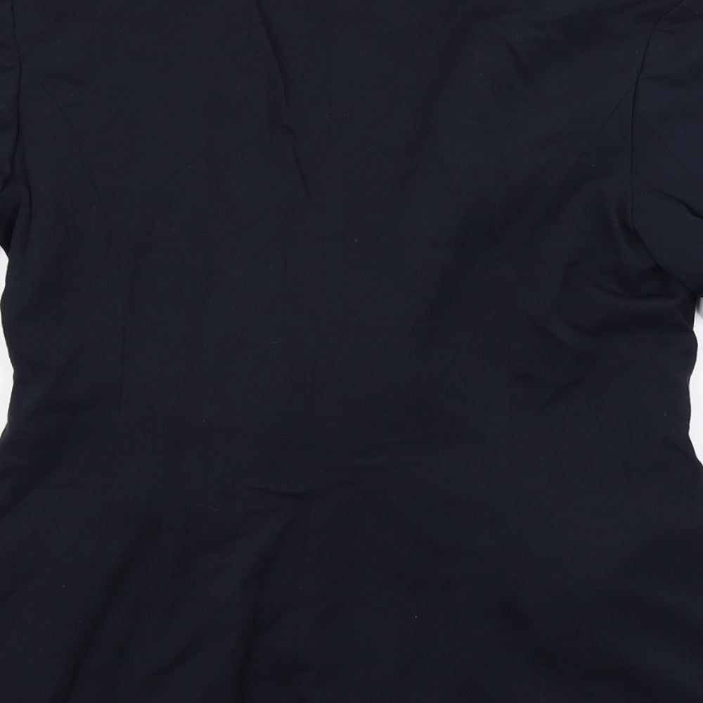 M&S Womens Blue Jacket Blazer Size 10