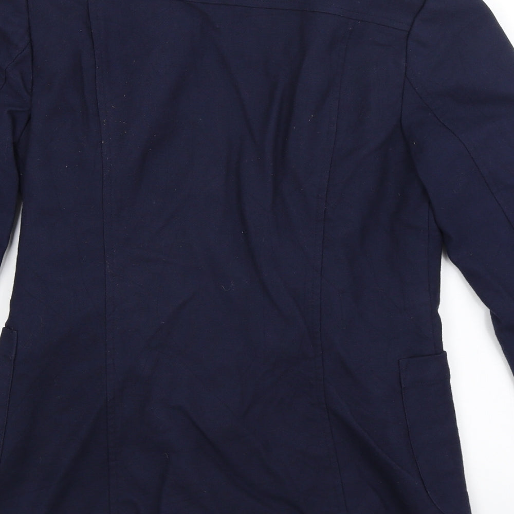 H&M Womens Blue Jacket Blazer Size 8