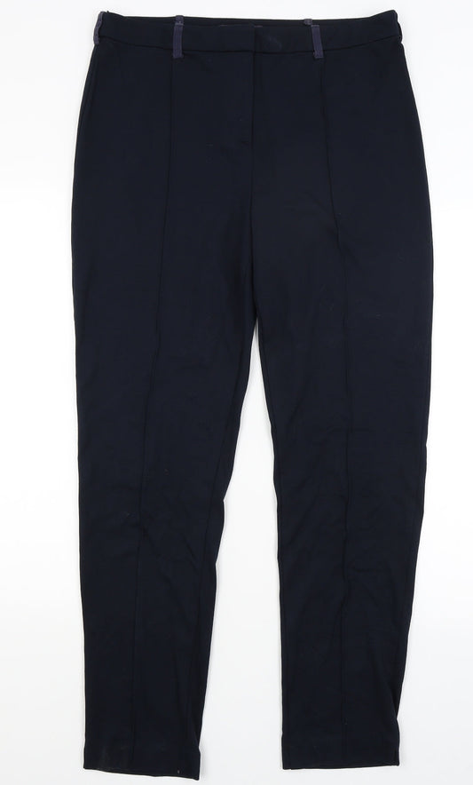 M&S Womens Blue Dress Pants Trousers Size 14 L30 in