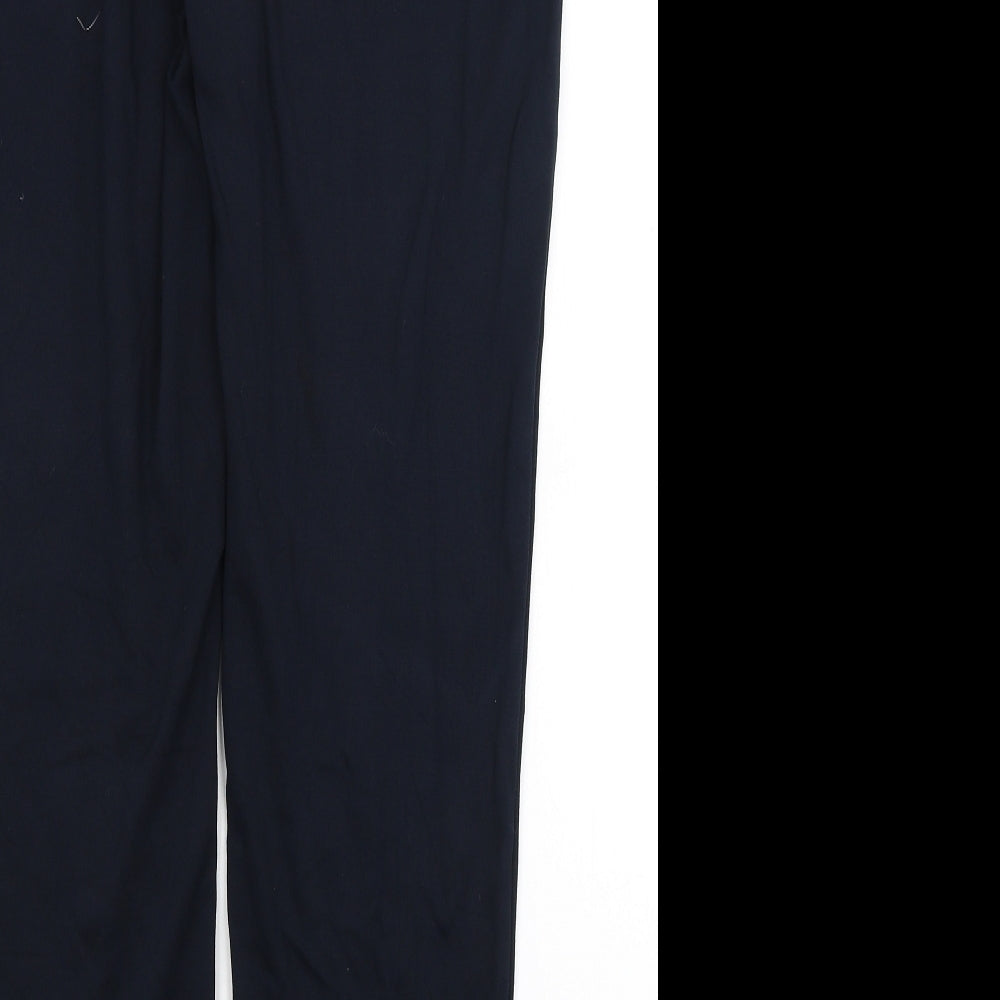 M&S Womens Blue Dress Pants Trousers Size 14 L30 in