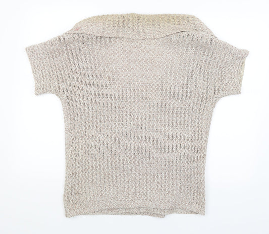 BM Womens Brown Wrap Jumper Size S
