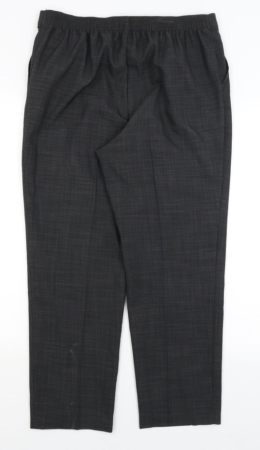 M&S Womens Grey Dress Pants Trousers Size 14 L25.5 in