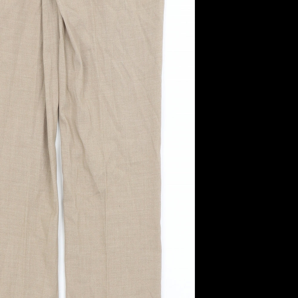M&S Womens Beige Dress Pants Trousers Size 10 L28 in
