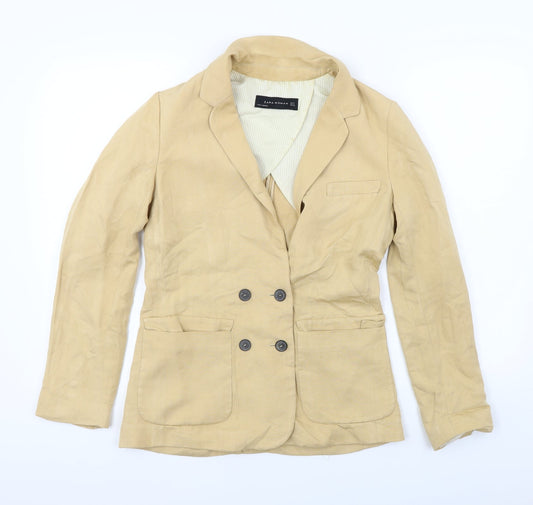 Womens UK Size S Zara Regular Beige Blazer