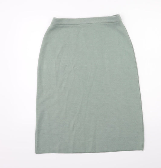 Classic Womens Grey Knit A-Line Skirt Size 12