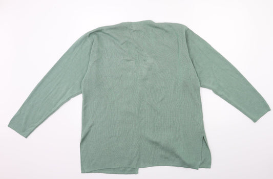 Akal Womens Green Knit Cardigan Jumper Size S