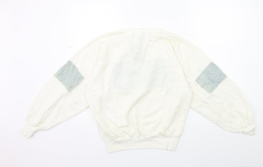 Lee Mens White Knit Pullover Jumper Size S