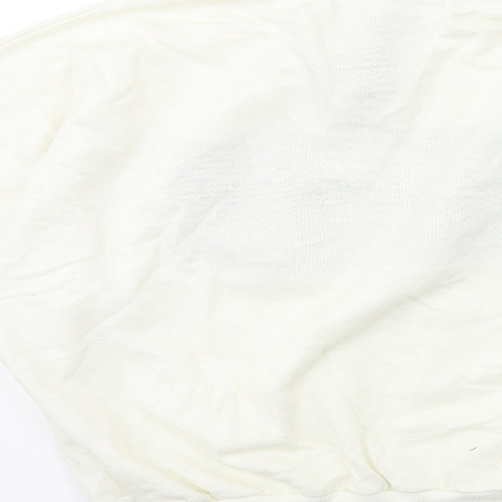 Lee Mens White Knit Pullover Jumper Size S