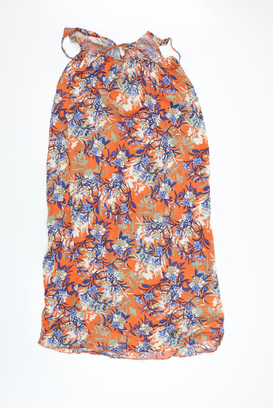 ASOS Womens Orange Floral Fit & Flare Size 12