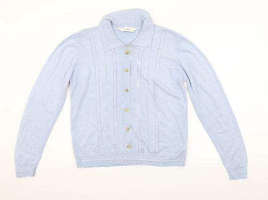 Womens UK Size 12 Marks and Spencer Blue Basic Polo