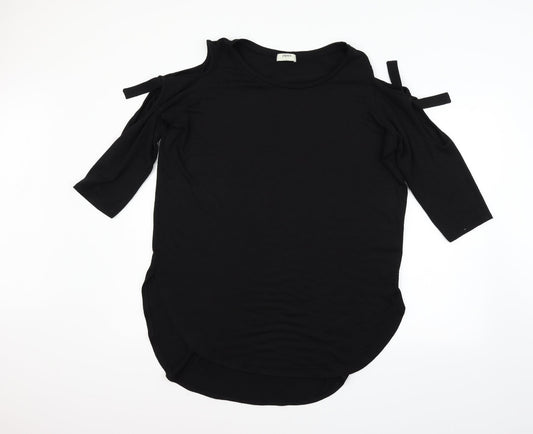 Additional front view of Papaya women’s black jacket dress, size L