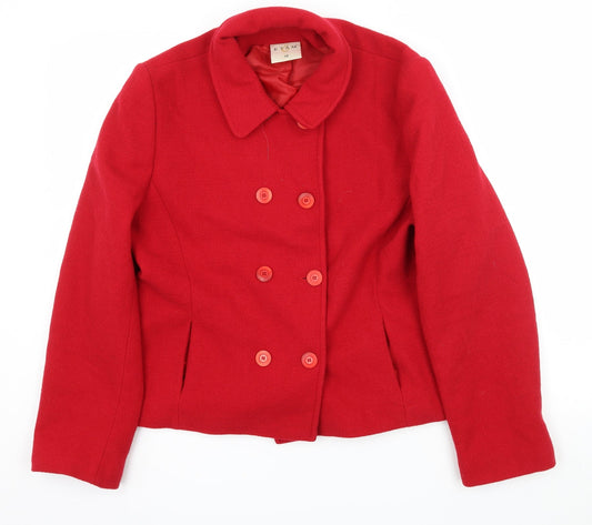 Womens UK Size 16 Etam Red Parka Coat