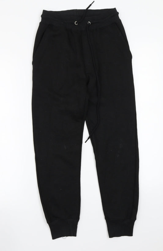 Womens UK Size 6 Boohoo Regular Fit Sweatpants Black Trousers