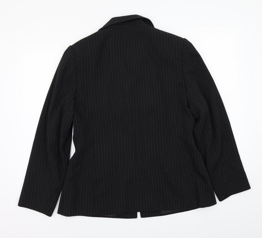 Back view of NEXT women’s black jacket blazer, size UK 14