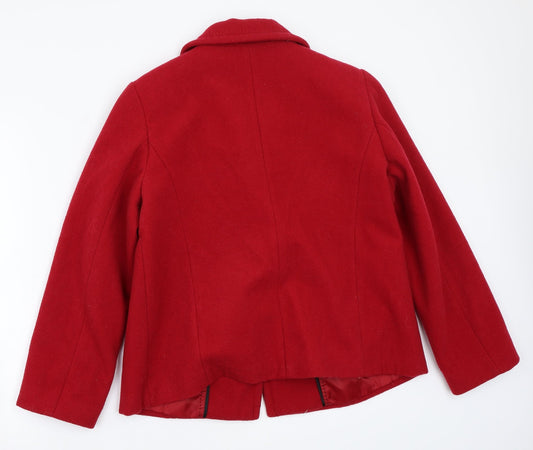 BM Womens Red Jacket Coat Size 14
