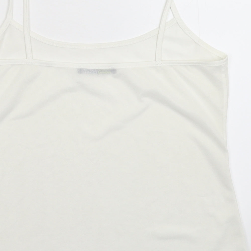 George Womens White Basic Tank Size 12
