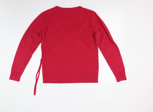 Berkertex Womens Red Knit Pullover Jumper Size 16