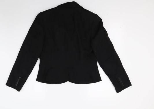 Back view of Linea women’s black jacket blazer, size UK 12