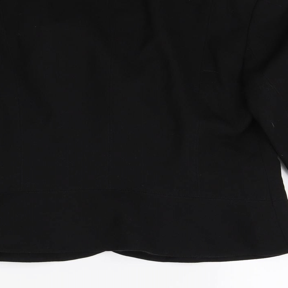 Brand and care label for Linea women’s black jacket blazer, size UK 12