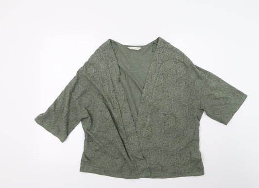 Authentic Womens Green Paisley Wrap Jumper Size 18