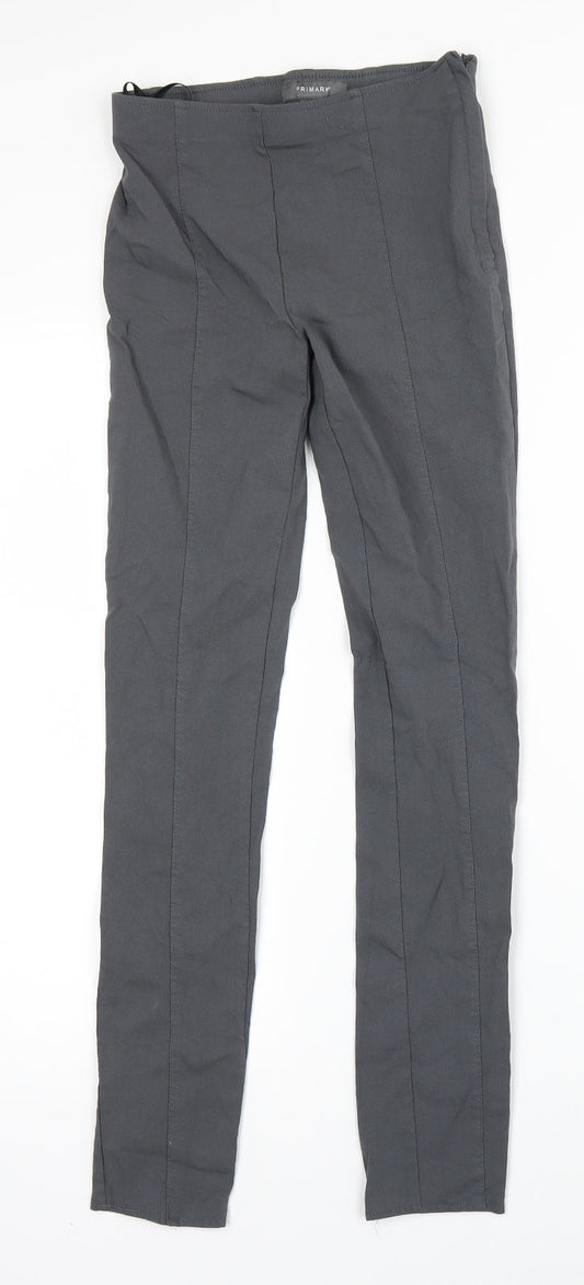 Womens UK Size 4 Primark Regular Fit Dress Pants Grey Trousers