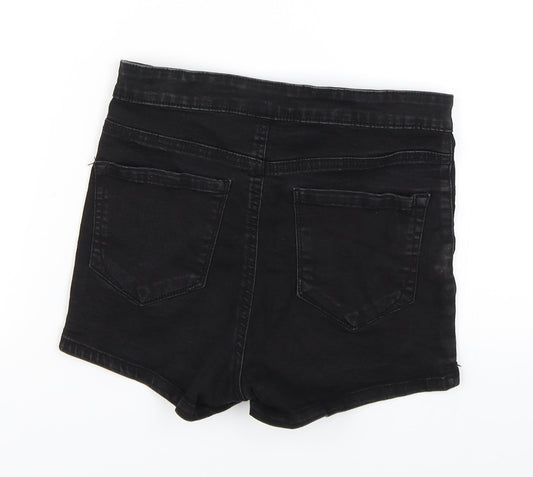 Denim Co Womens Black Denim Hot Pants Shorts Size 10