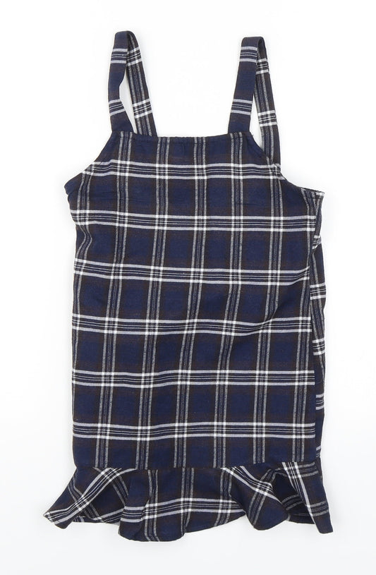 SheIn Girls Blue Check A-Line Size 8 Years