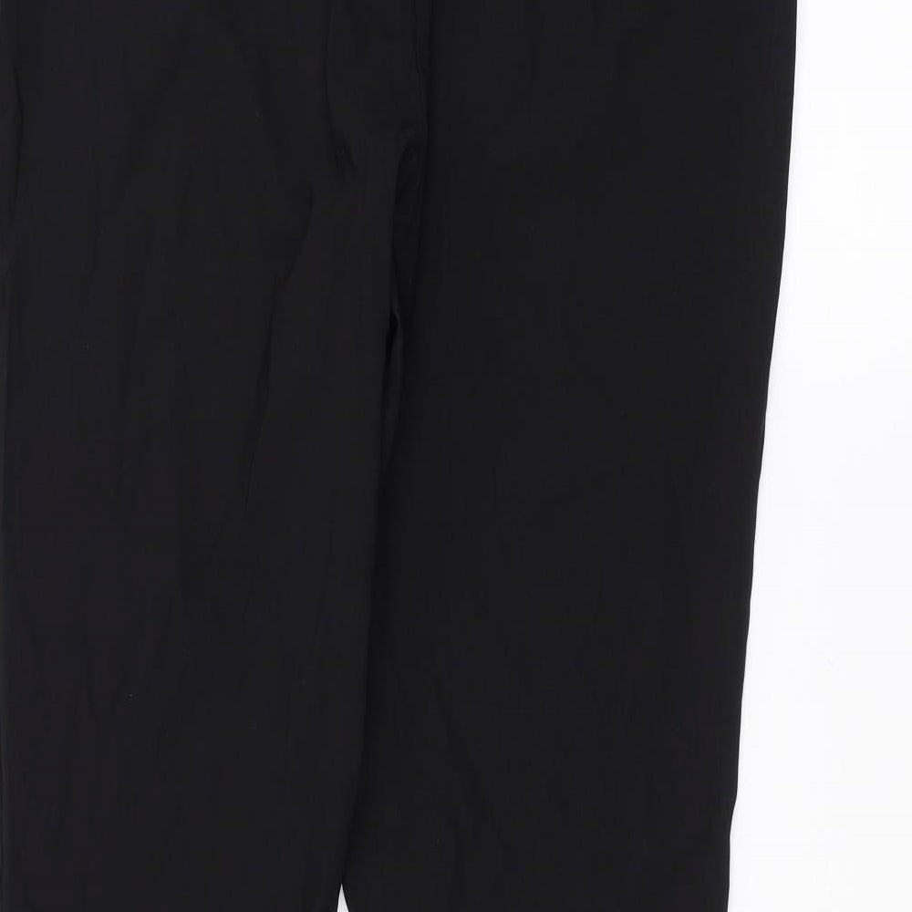 Womens UK Size 14 Papaya Regular Fit Black Trousers