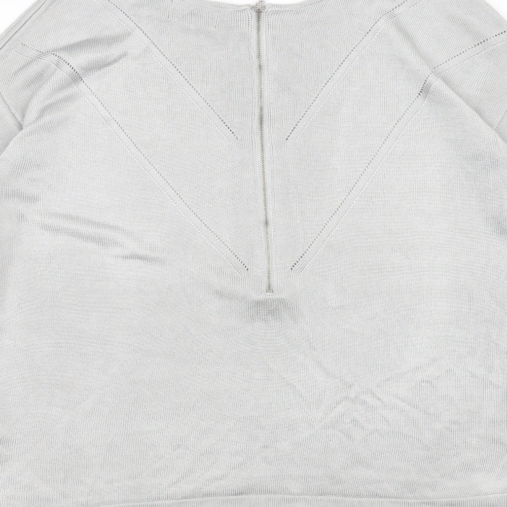 Per Una Womens Grey Pullover Jumper Size 12