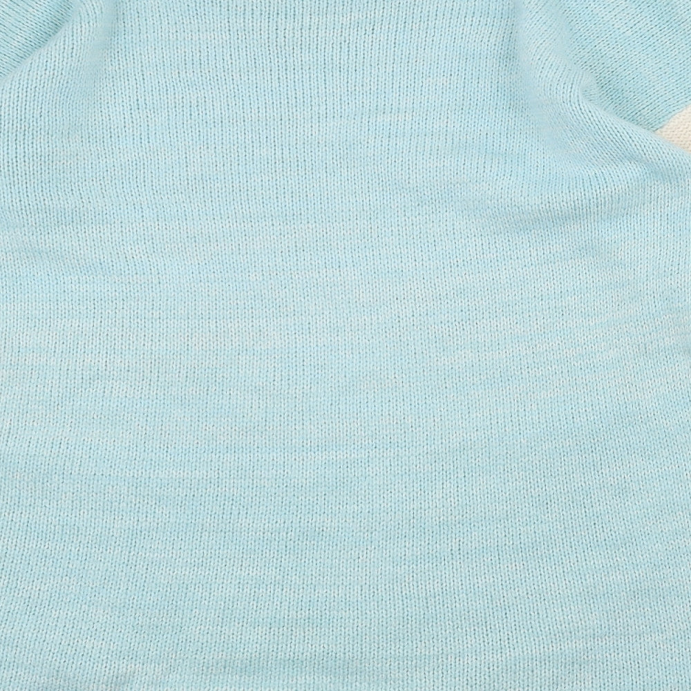 Internacionale Womens Blue Knit Pullover Jumper Size S
