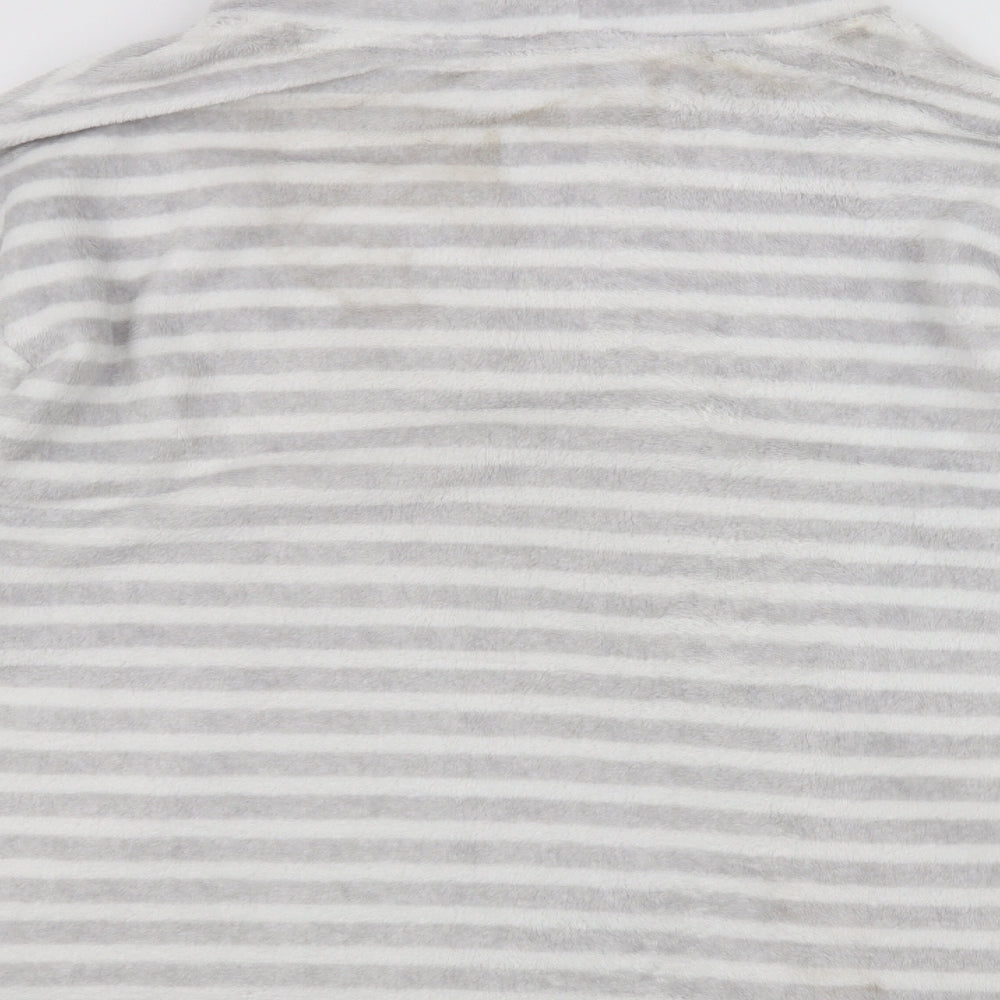 Nutmeg Womens White Striped Pullover Jumper Size 14