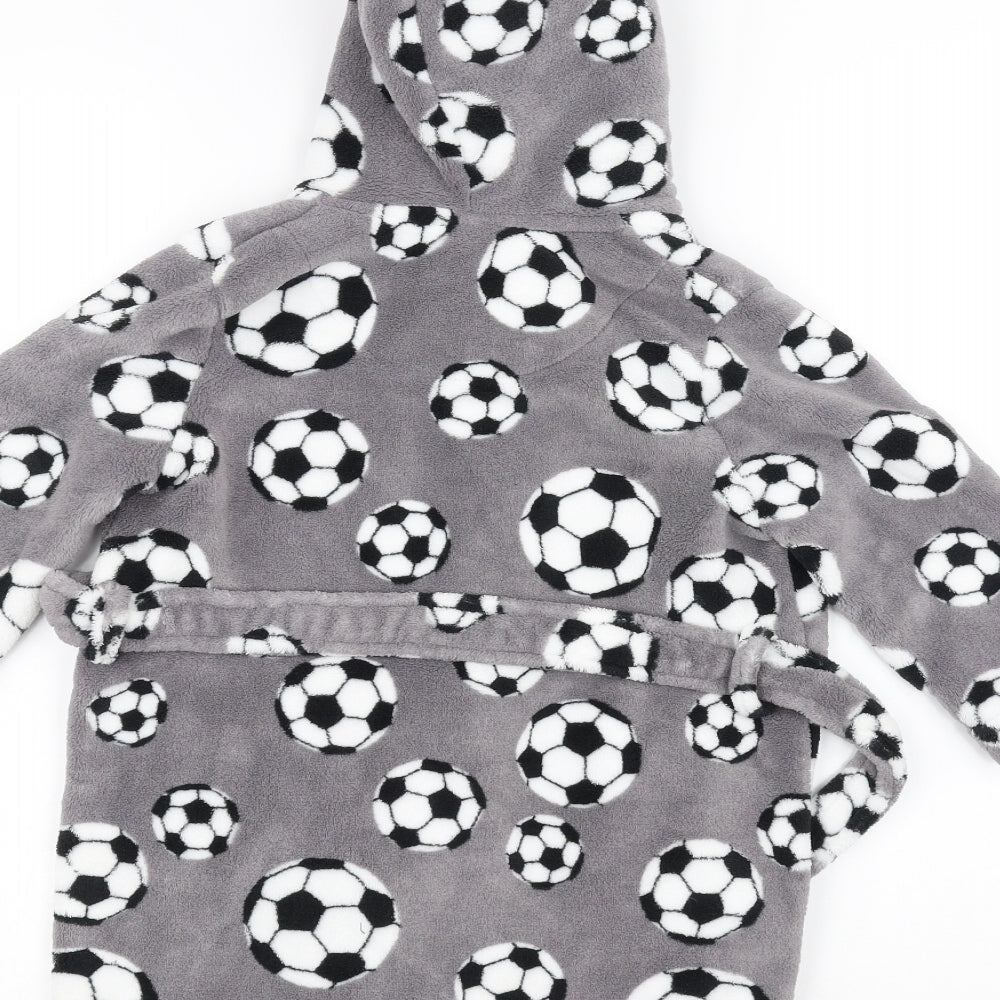Blue Zoo Girls Grey Solid Top Robe Size 2-3 Years - Football