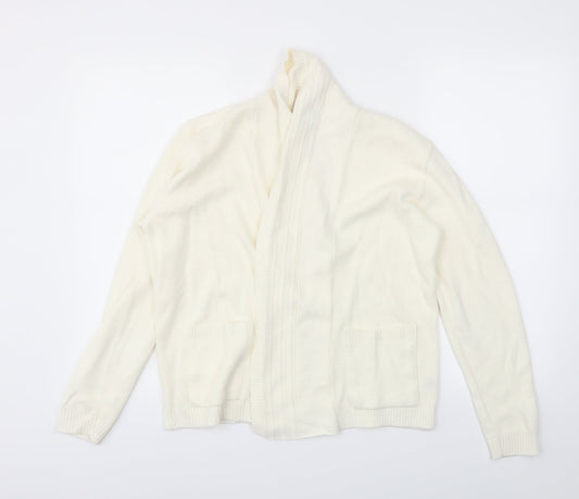 gilmpse Womens Ivory Wrap Jumper Size M