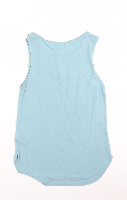 Womens UK Size S H&M Blue Basic Tank